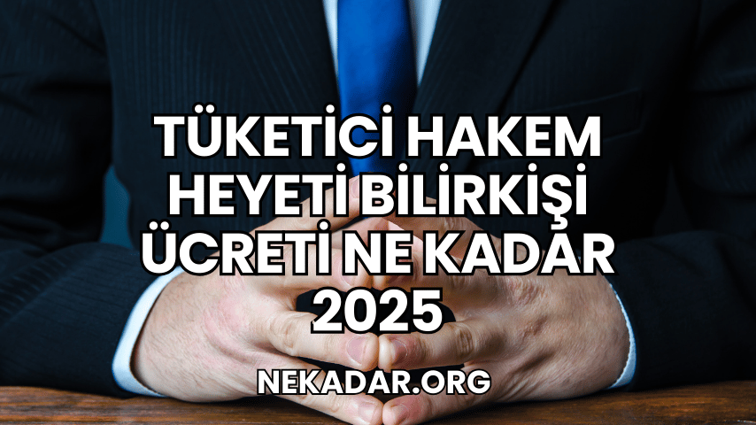 Tüketici Hakem Heyeti Bilirkişi Ücreti Ne Kadar 2025